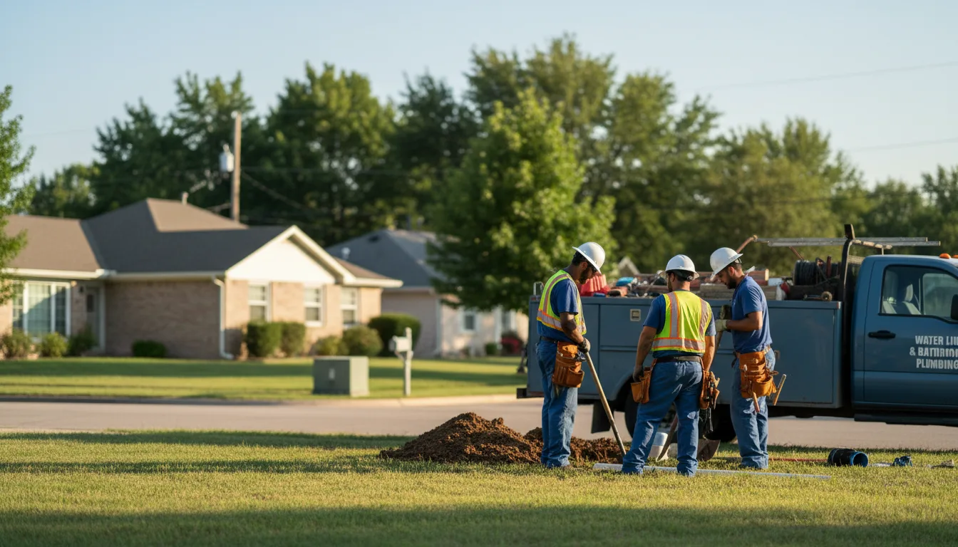 Residential water line and bathroom plumbing service in Cedarville, IL